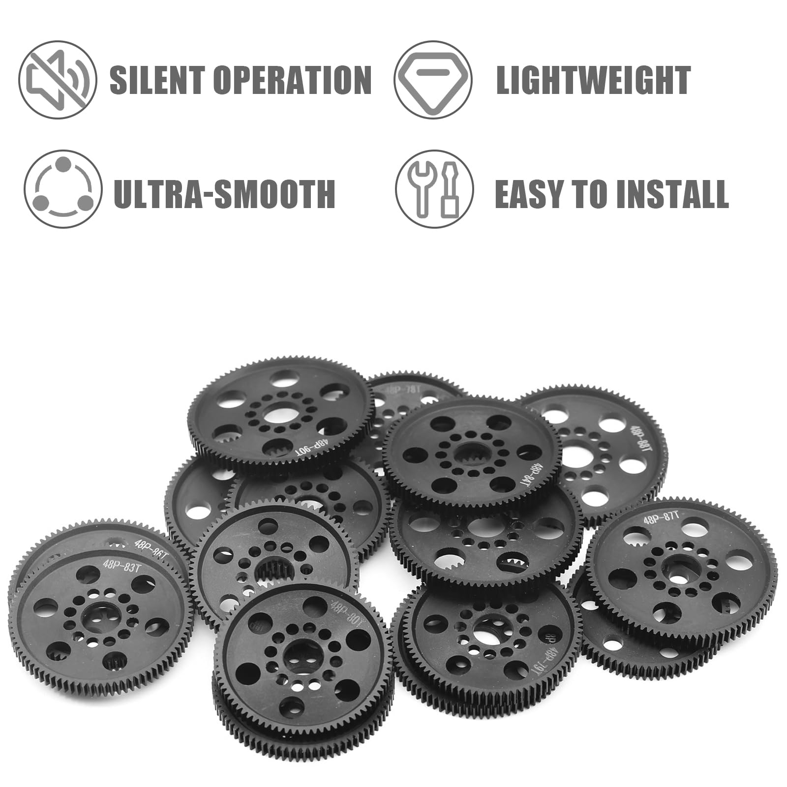 Amazon.com: RcThjia 48P High-Precision Machined POM Spur Gear Set